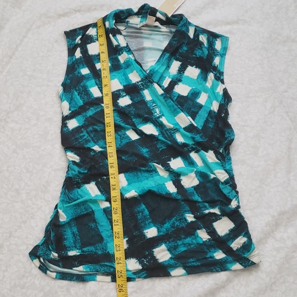 **SOLD** Michael Kors Checkered Faux wrap top NWT - Picture 5 of 5